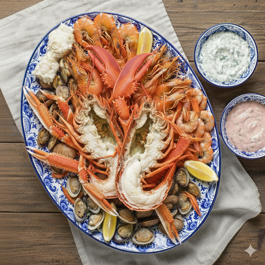 Oud & Nieuw - Zeevruchtenplateau Belle Vue (+ hele kreeft)